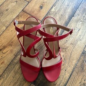 Aquazzura high heels strappy sandals in red